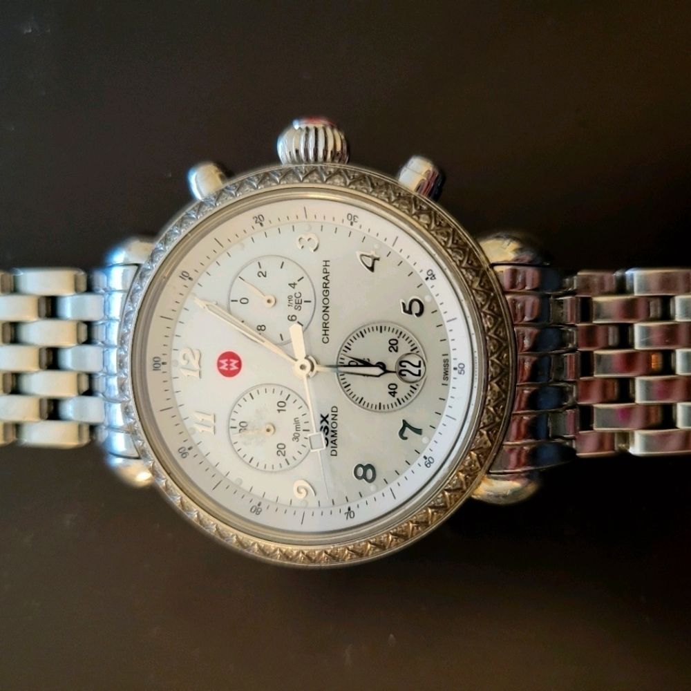 Michelle watch stainless steel with 100 diamonds